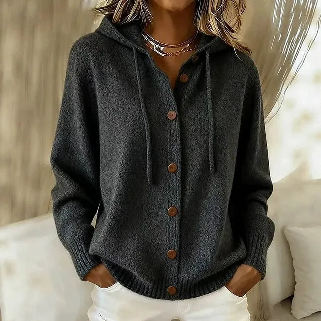 Giliza – Kapuzen-Strickjacke Mit Knöpfen