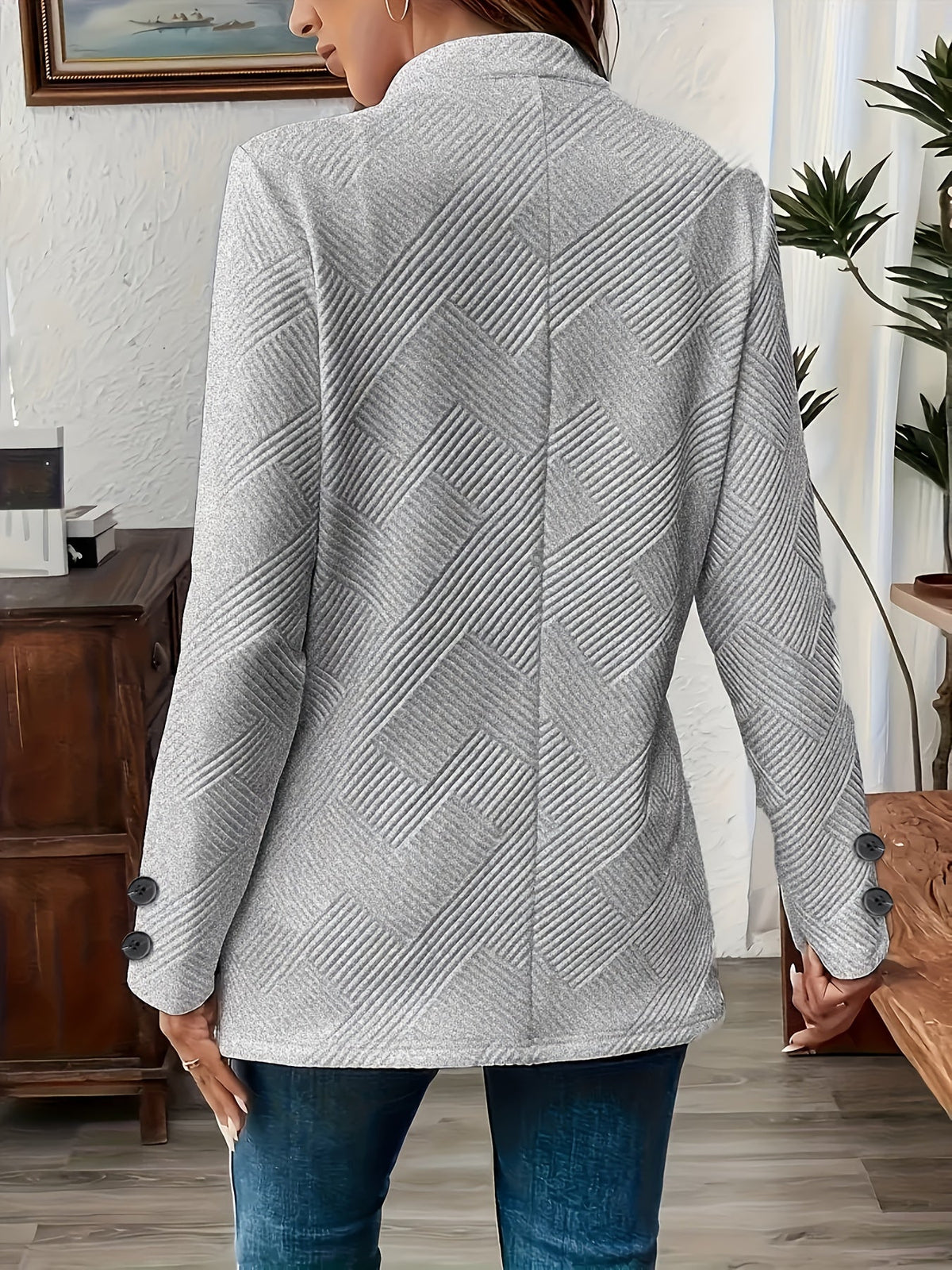 Hilkka – Langarmjacke mit Tasche