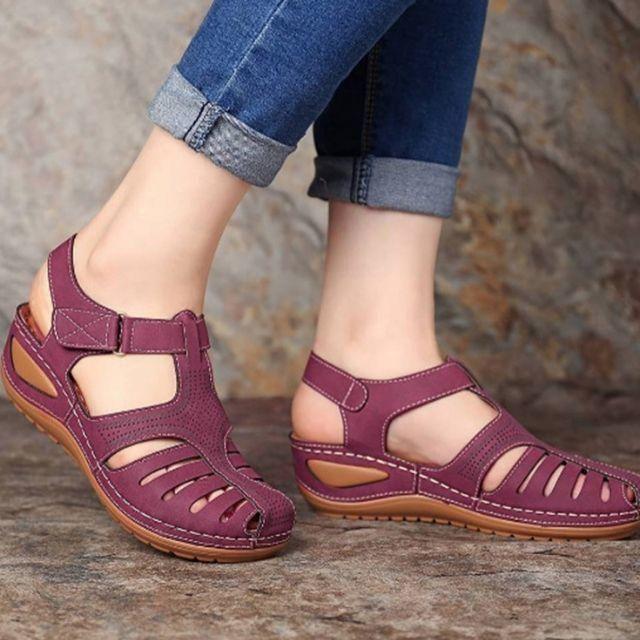KomfortTritt | Atmungsaktive Orthopädische Sandalen mit Klettverschluss