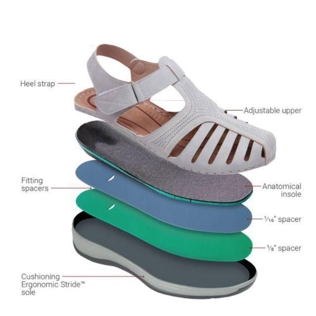 KomfortTritt | Atmungsaktive Orthopädische Sandalen mit Klettverschluss