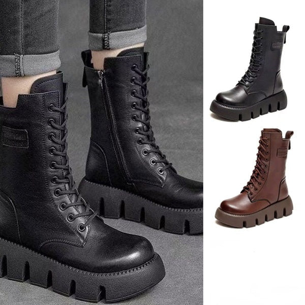 KantenGang | Auffällige Plateaustiefel im Combat-Stil