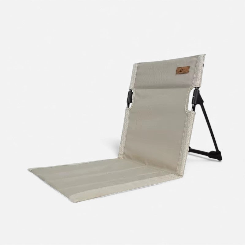 Bodenstuhl mit Rückenlehne | Gepolsterte Sitzfläche für Komfort | Flach faltbar mit Seitentasche | GroundRest