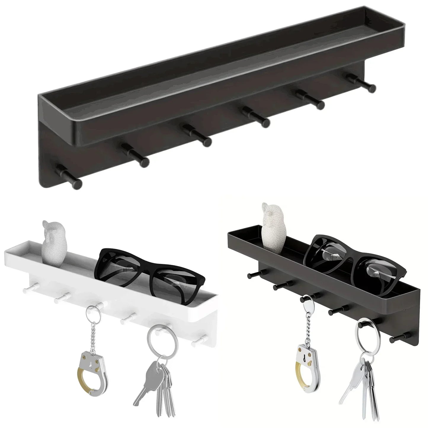 Wandregal mit Haken und Ablagefach – Platzsparende Wandorganisation
