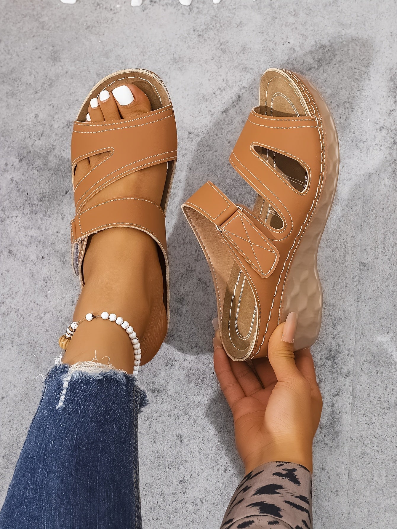 Rowella - Stilvolle Keilsandalette Mit Riemchen