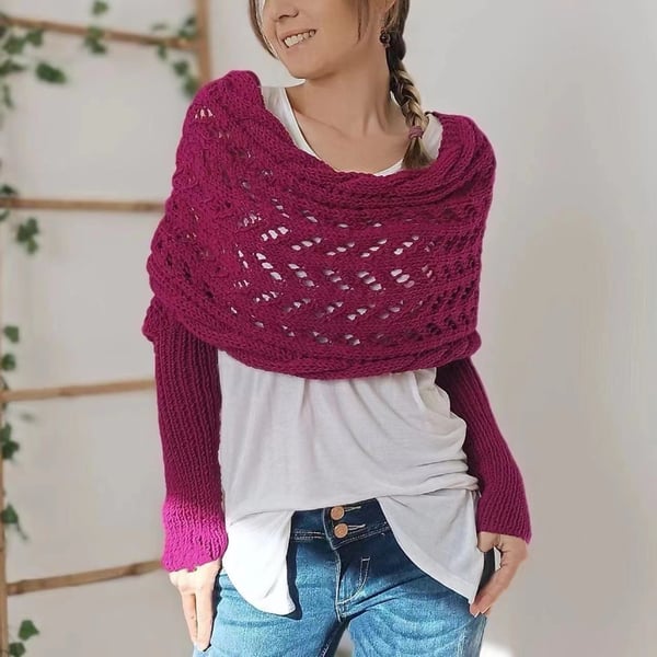Reinhilde – Doppelten Ärmeln Shawl Schal