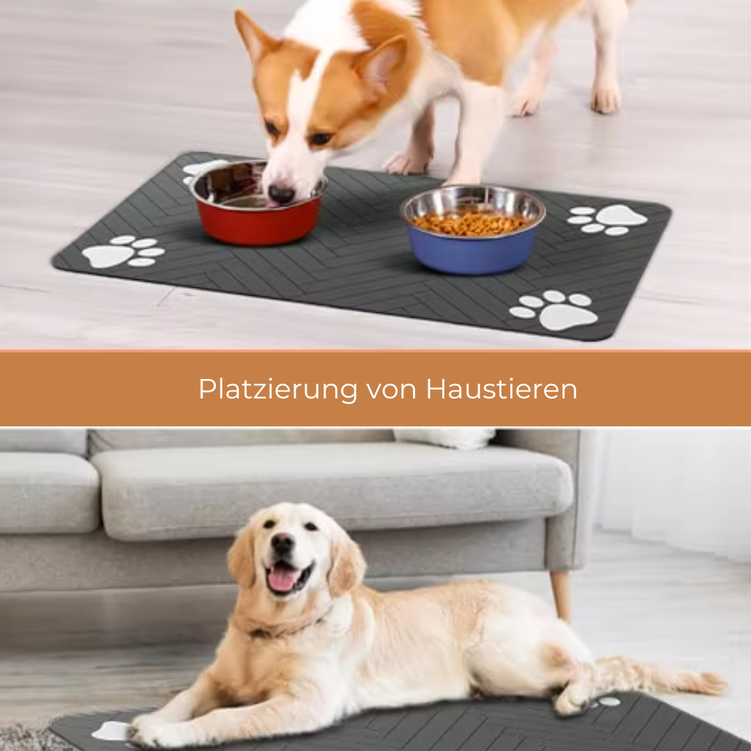 Rutschfeste Futtermatte für Haustiere