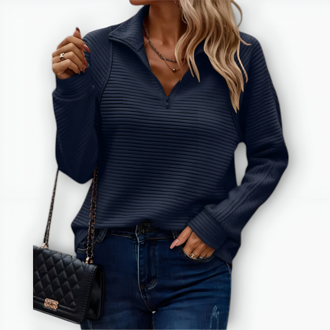 Camila | Pullover mit Halbreißverschluss