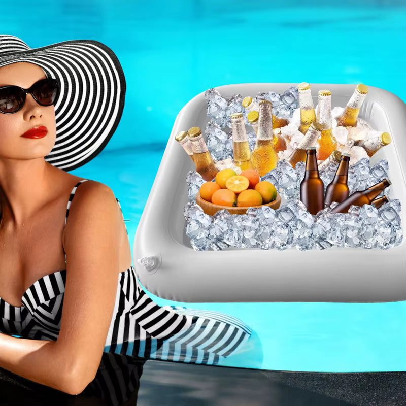 Aufblasbare Theke | Kühlakkus im Design | Tragbar & Wasserdicht | Für Pool- & Grillpartys