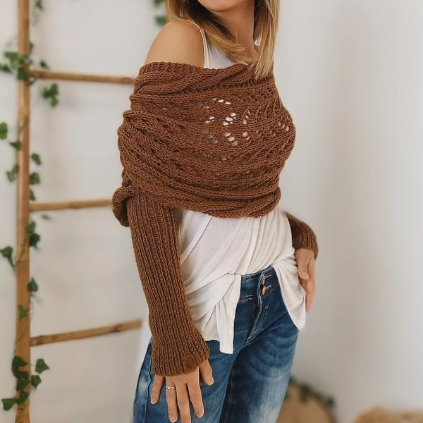Reinhilde – Doppelten Ärmeln Shawl Schal