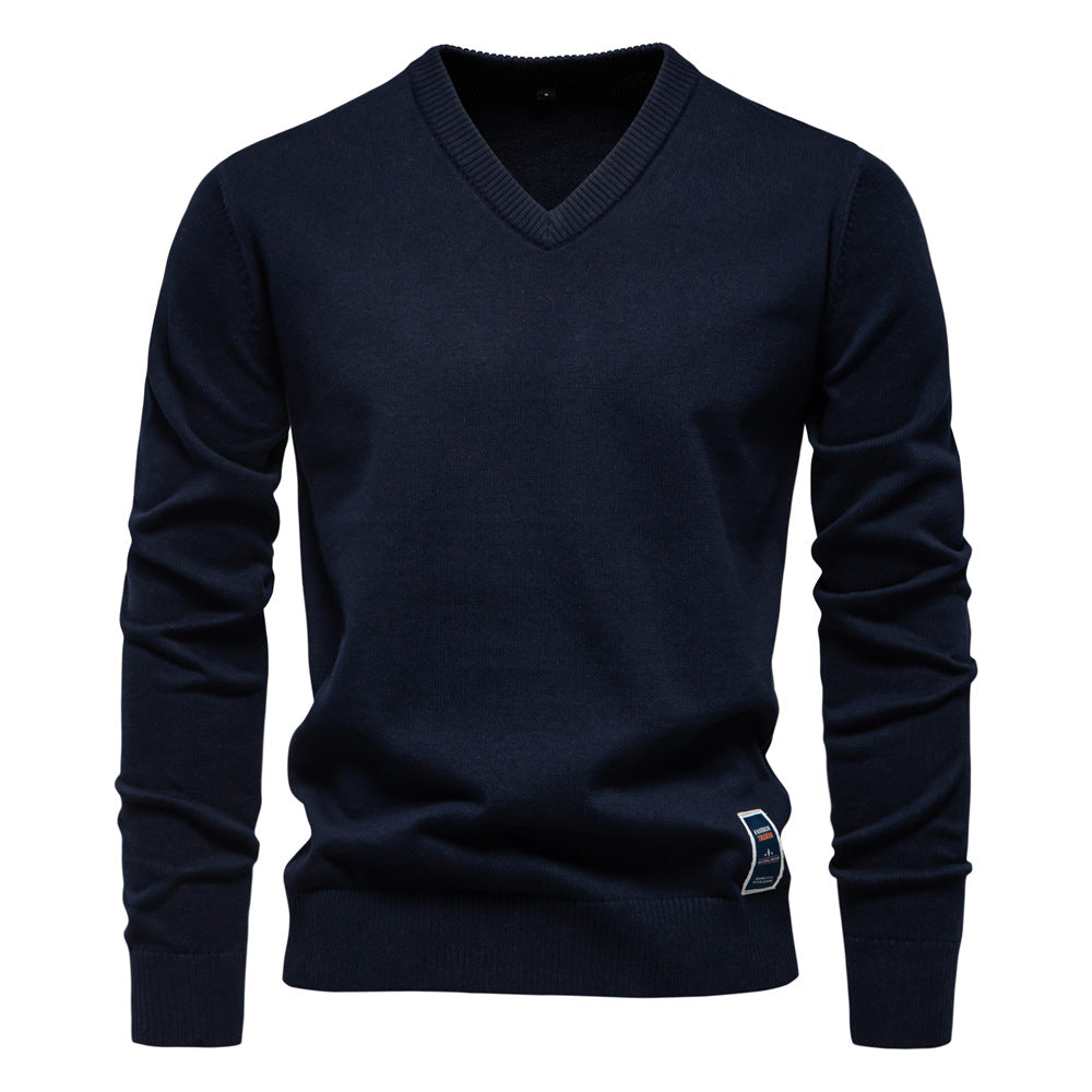 Trystan | Klassischer V-Ausschnitt Pullover – Einfach und Elegant