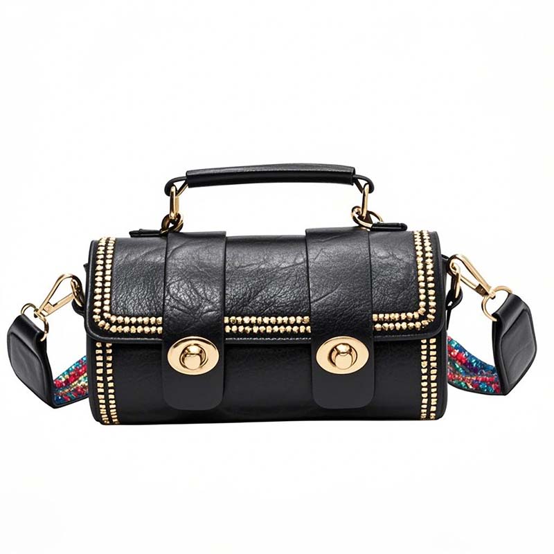 Mini Boston Bucket Bag mit Schulterriemen