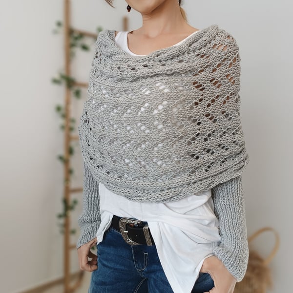 Reinhilde – Doppelten Ärmeln Shawl Schal