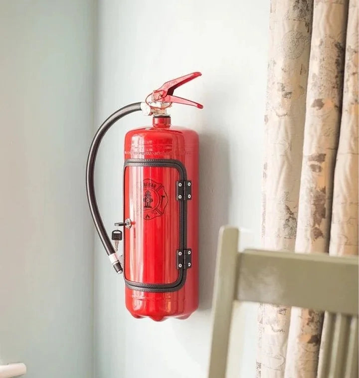 Feuerlöscher Minibar | Abschließbare Deko-Bar | Hingucker für Die Hausbar | FireBar