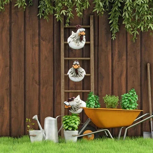 Garten Dekoration Huhn | Humorvoller Blickfang | Wetterfestes Design | HappyChicken