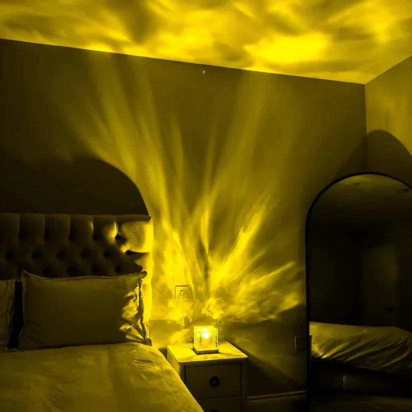AuraGlanz | Nordlicht Projektor Cube für Schlafzimmer