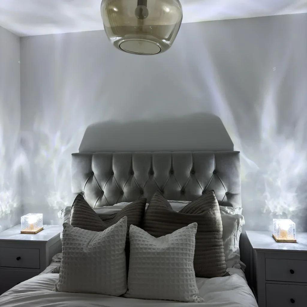 AuraGlanz | Nordlicht Projektor Cube für Schlafzimmer
