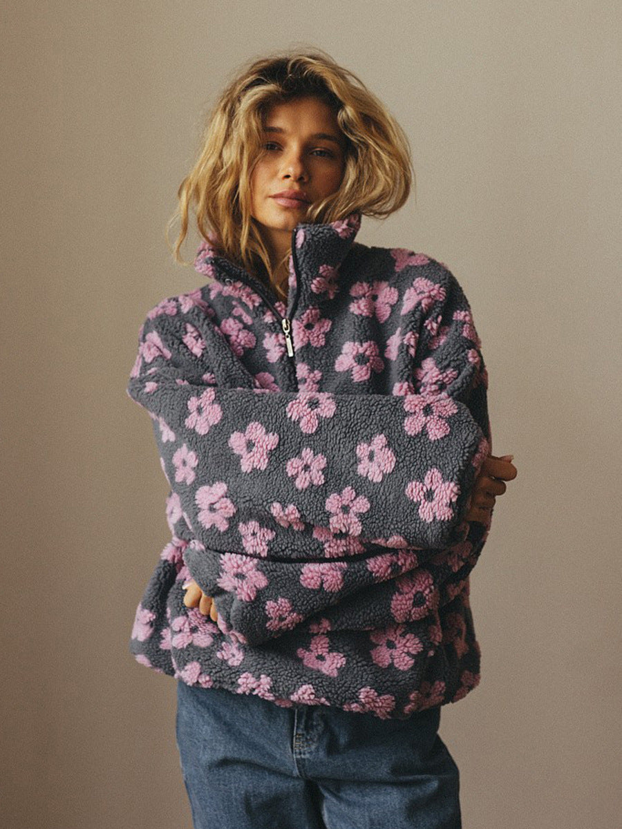 Ruby | Strukturiertes Blumenfleece
