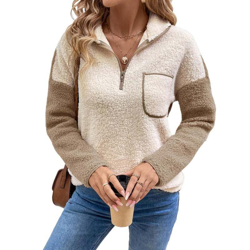Damen Langarm-Pullover mit Taschen