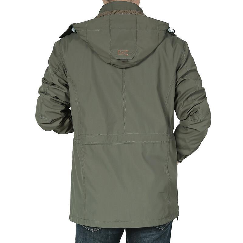 Herren Parka mit Kapuze und Taschen