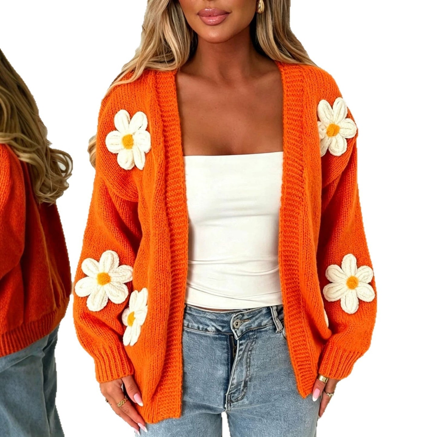 Laura | Damen Oversized Langarm-Cardigan
