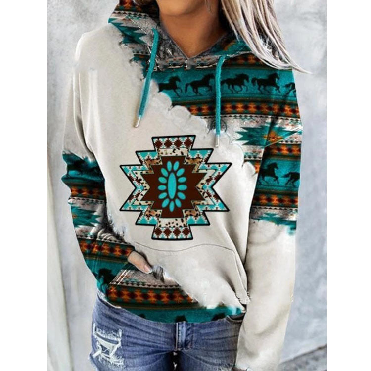 Damen Hoodie mit Kordelzug und Kängurutasche