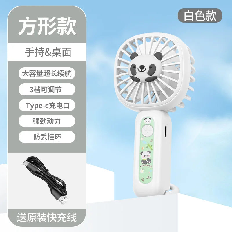 CooliFan Mini Handventilator | USB Wiederaufladbar | Leise & Kompakt | Cartoon-Stil | Perfekte Geschenkidee