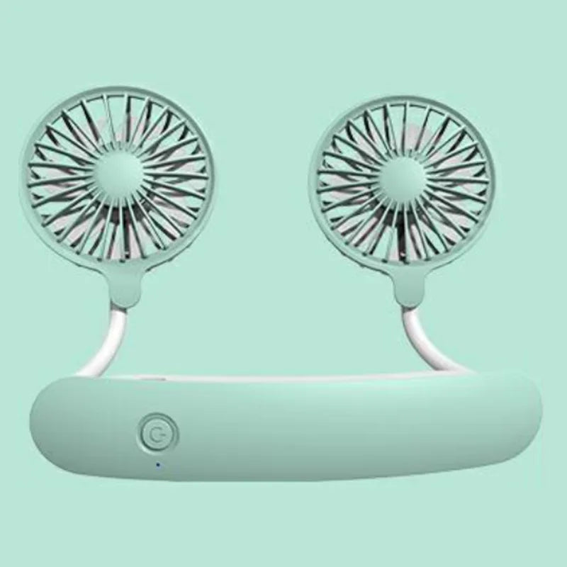Breezino Mini Halsventilator | USB Wiederaufladbarer Nackenventilator | 30 cm Tragbarer Ventilator für Sport, Büro & im Freien