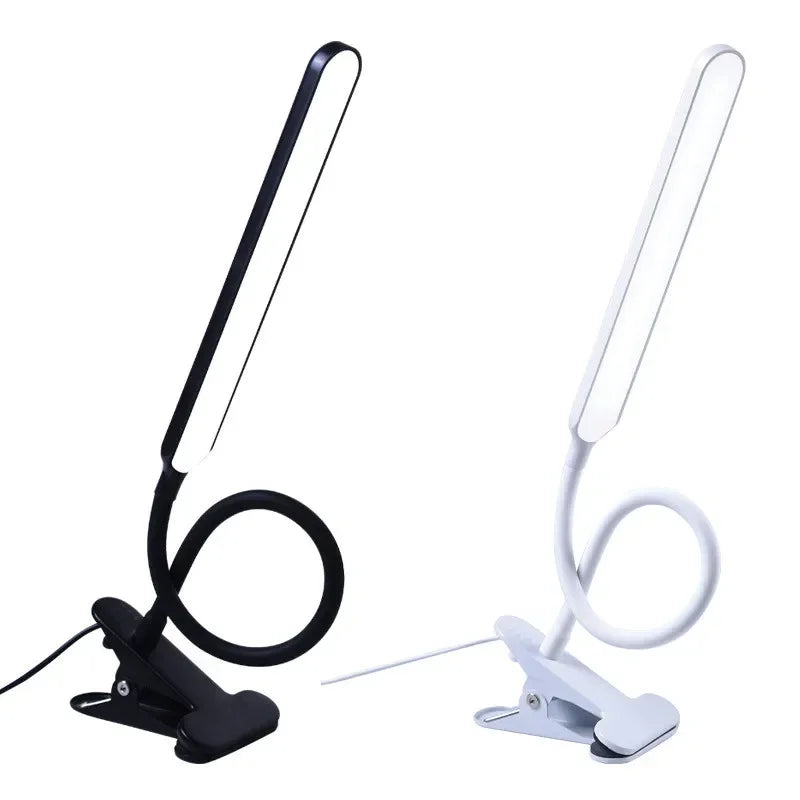 Klemmleuchte mit Schwanenhals – dimmbar, 3 Lichtfarben, USB