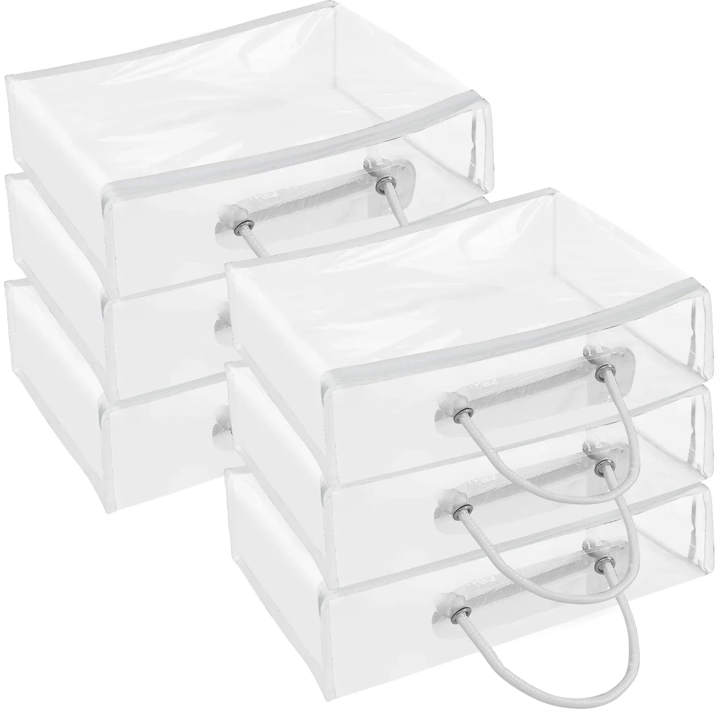 Ordinova 6-teiliges Aufbewahrungsbeutel-Set | Transparent, staubdicht & wasserdicht aus PVC | Organizer mit Reißverschluss | 40 x 30 x 10 cm