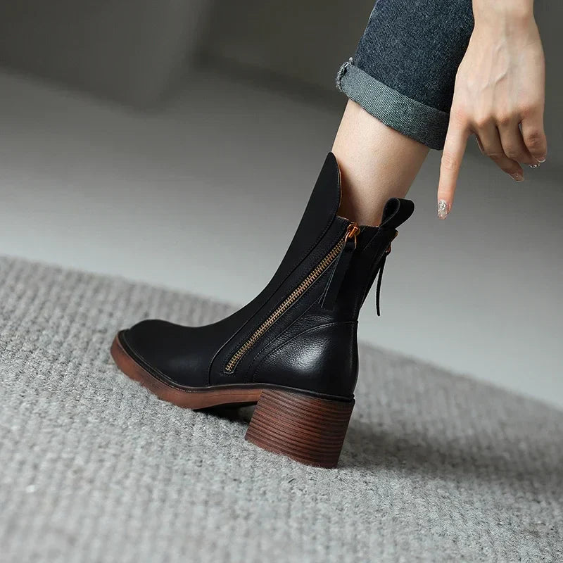 Klara – Leder-Stiefeletten