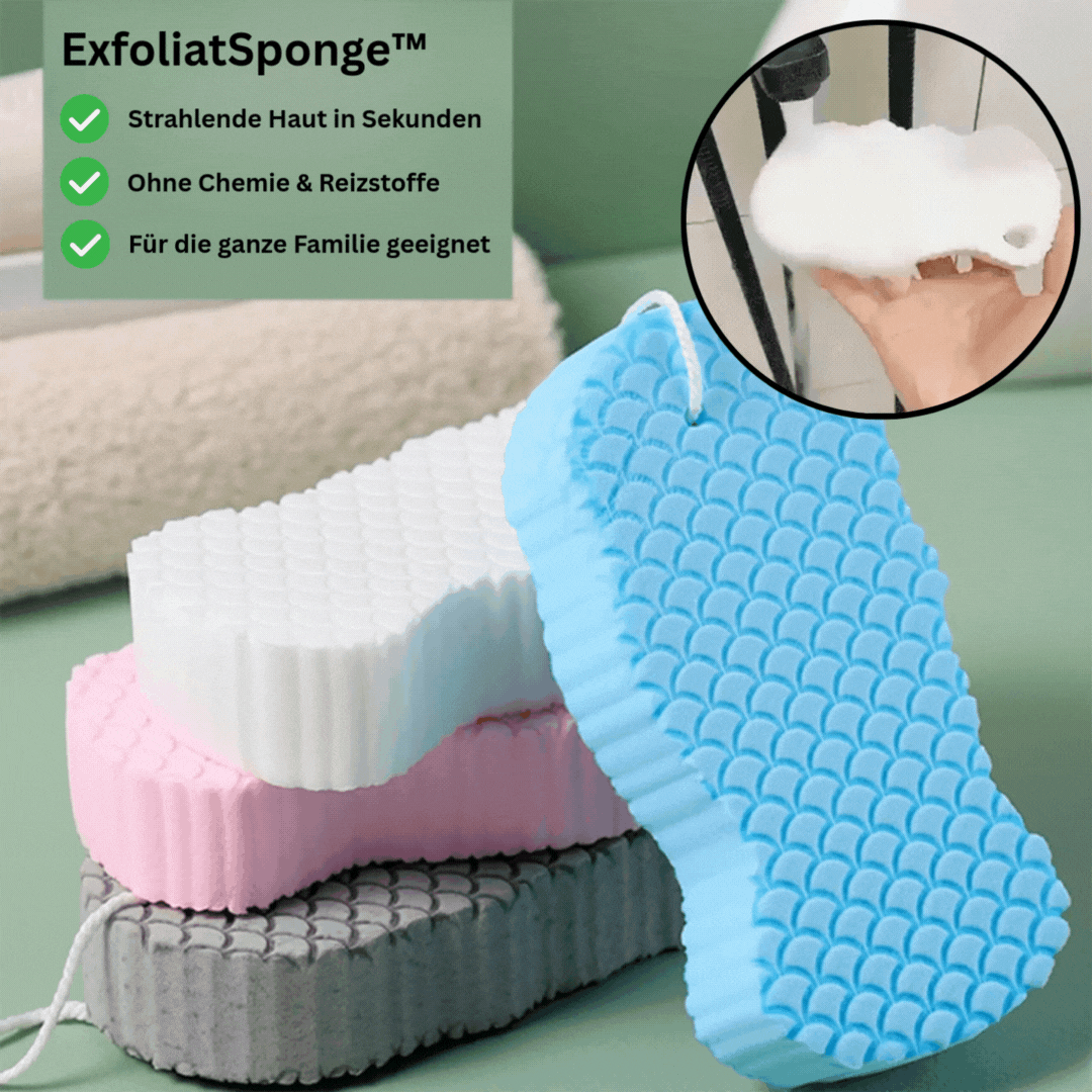 1+1 Gratis | ExfoliatSponge | eine seidige, strahlende Haut nach jeder Dusche