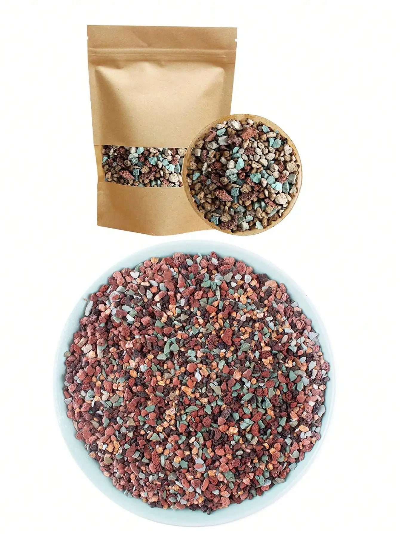 Vulkavera Grünes Lava-Granulat Gemisch | Sukkulenten- & Bonsai-Drainage | 100g–800g