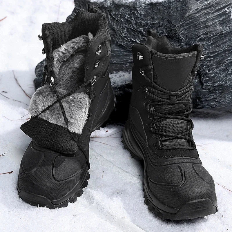 Herren High-Top-Schneestiefel mit Schnürung