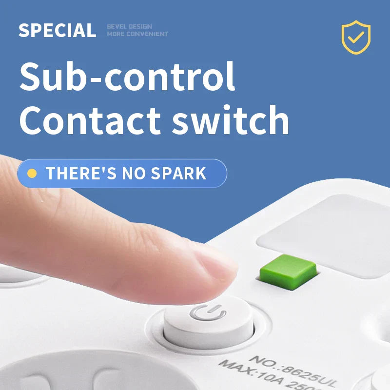 Mehrfachsteckdose VOLTRIQ ProLine | 3–4 Steckplätze + 2× USB & 1× Typ-C | 2500 W | Überspannungsschutz & Kontrollschalter