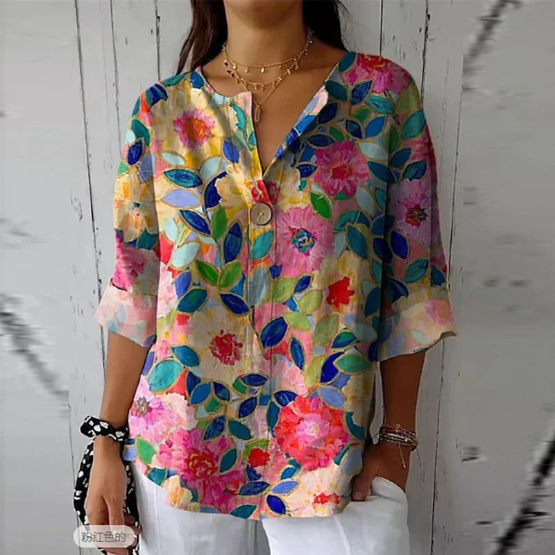 Gelsomina – Luftige Bluse Mit Blumenmuster