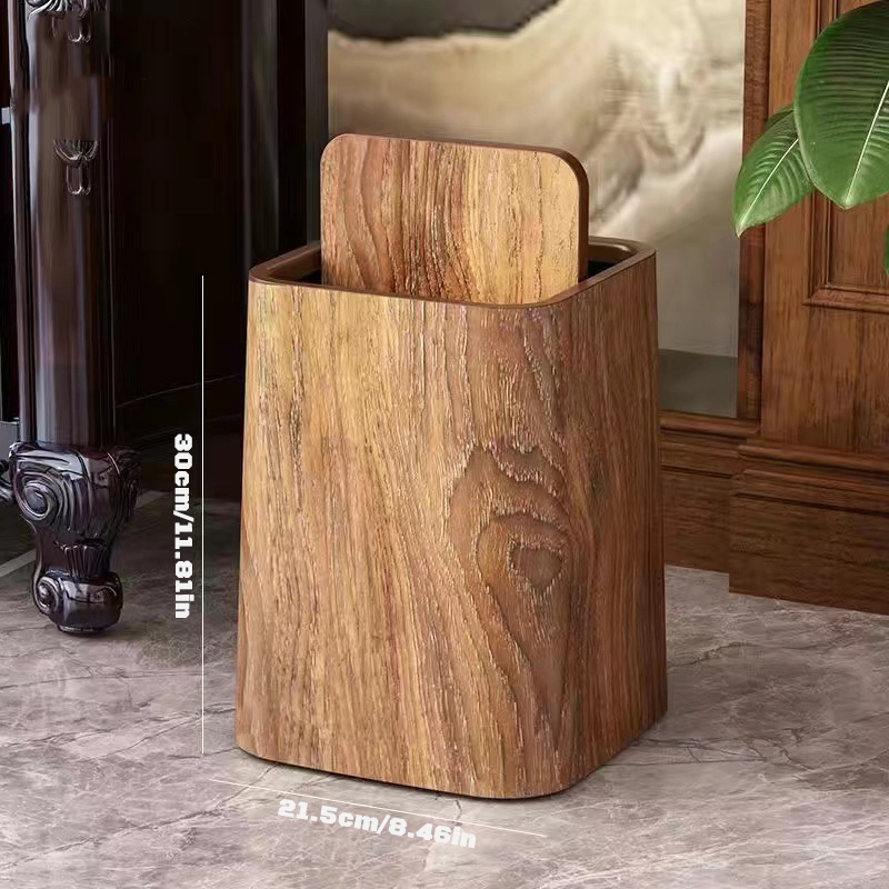 Eleganter Mülleimer im Marmor-Design mit Schwenkdeckel