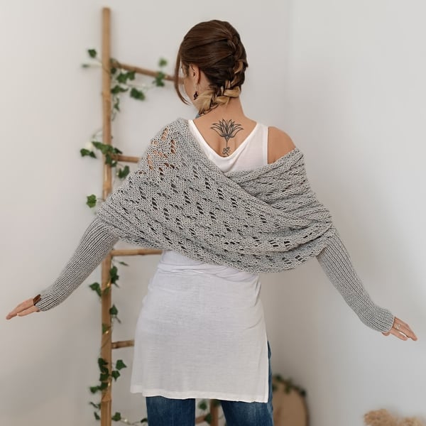 Reinhilde – Doppelten Ärmeln Shawl Schal