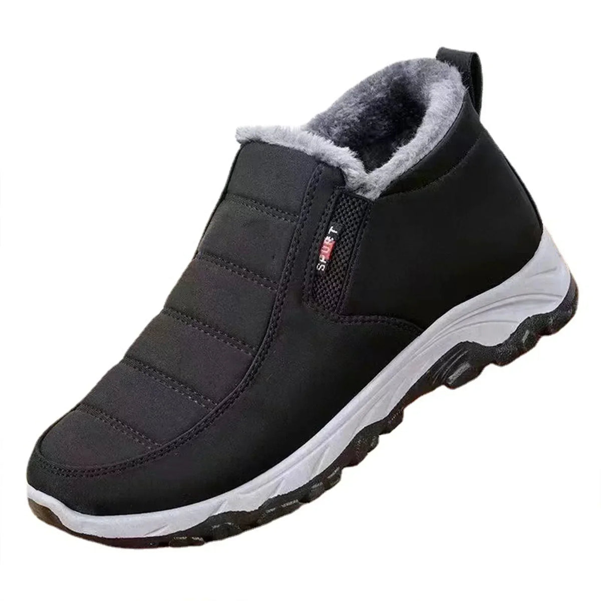Gefütterte Damen Winterstiefel zum Reinschlüpfen wasserabweisend