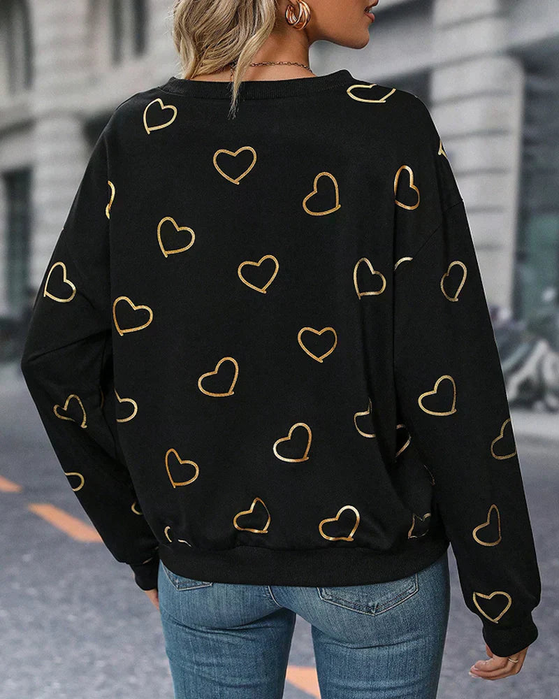Demi | Pullover mit Herzmuster