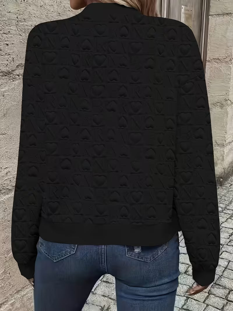 Lojina – Jacke MIT Reißverschluss Und Geprägtem Herzmuster