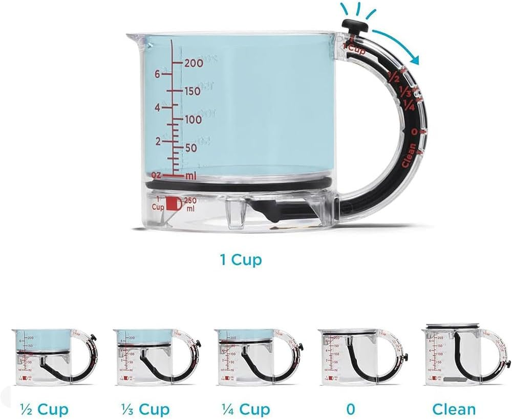 4-in-1 Verstellbarer Messbecher | Präzises Kochen leicht Gemacht - 1 + 1 Gratis!