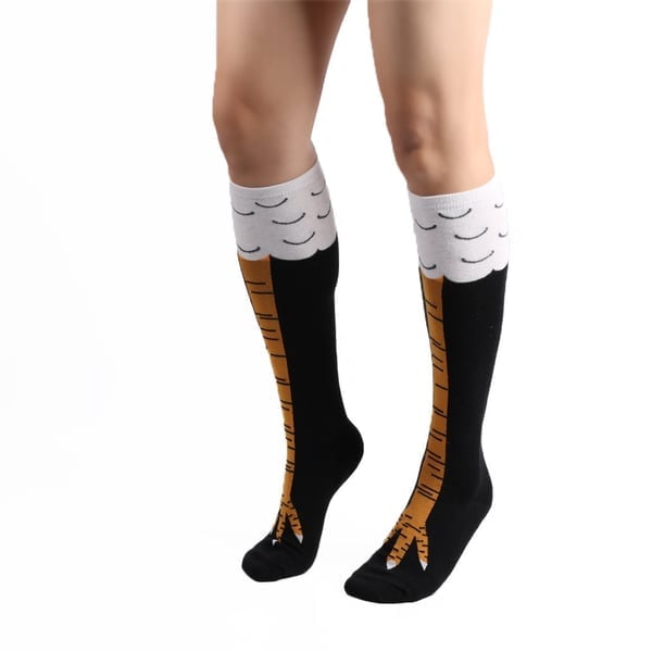 1+1 GRATIS | Chicken Legs Socken – Lustige Winter-Overknee-Socken
