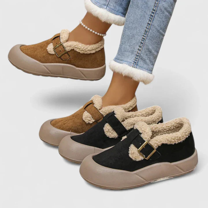 Winterschuhe Damen Gefüttert mit Schnalle