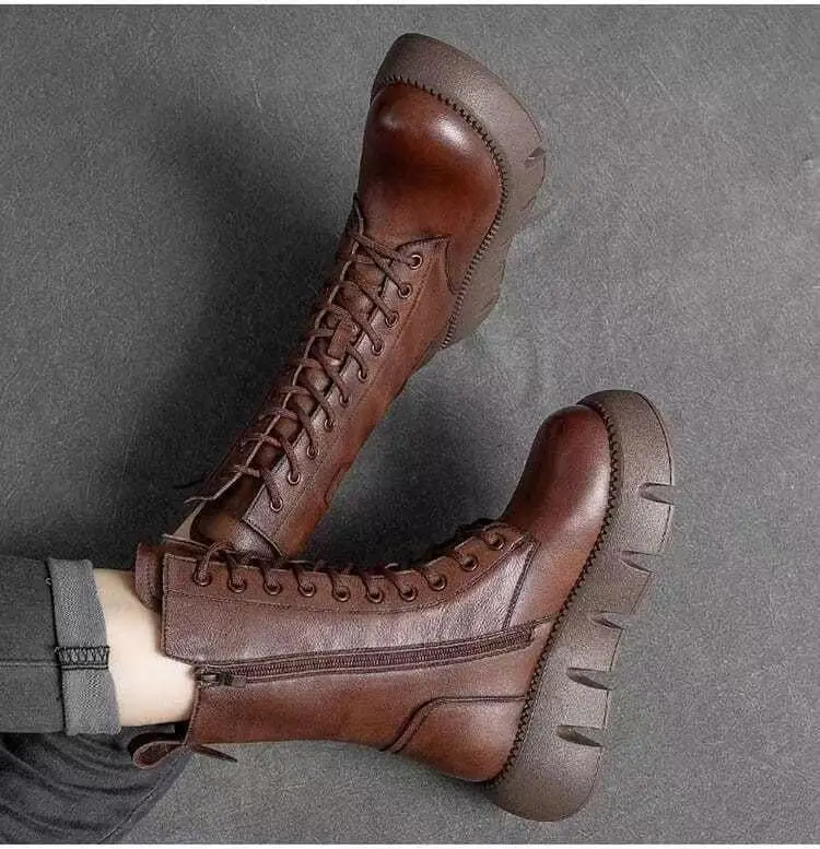 KantenGang | Auffällige Plateaustiefel im Combat-Stil