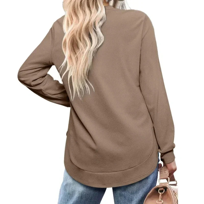 Lizza – Sweatshirt Mit Rundhalsausschnitt Und Abgerundetem Saum