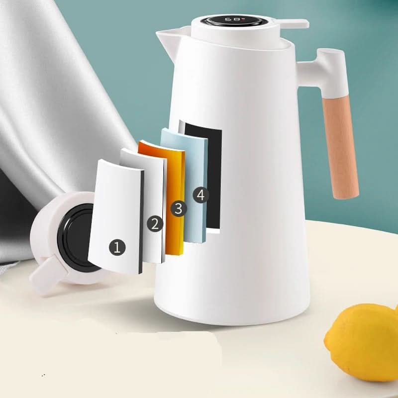 Thermoskanne | 1 Liter Mit Temperaturanzeige | Hält Kaffee & Tee Stundenlang Warm | ThermaVue