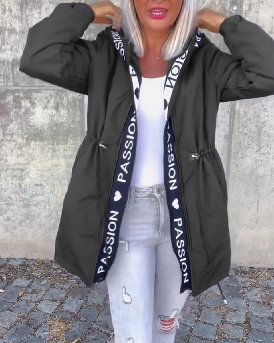 Camila | Midi-Parka mit Kapuze und Kordelzug