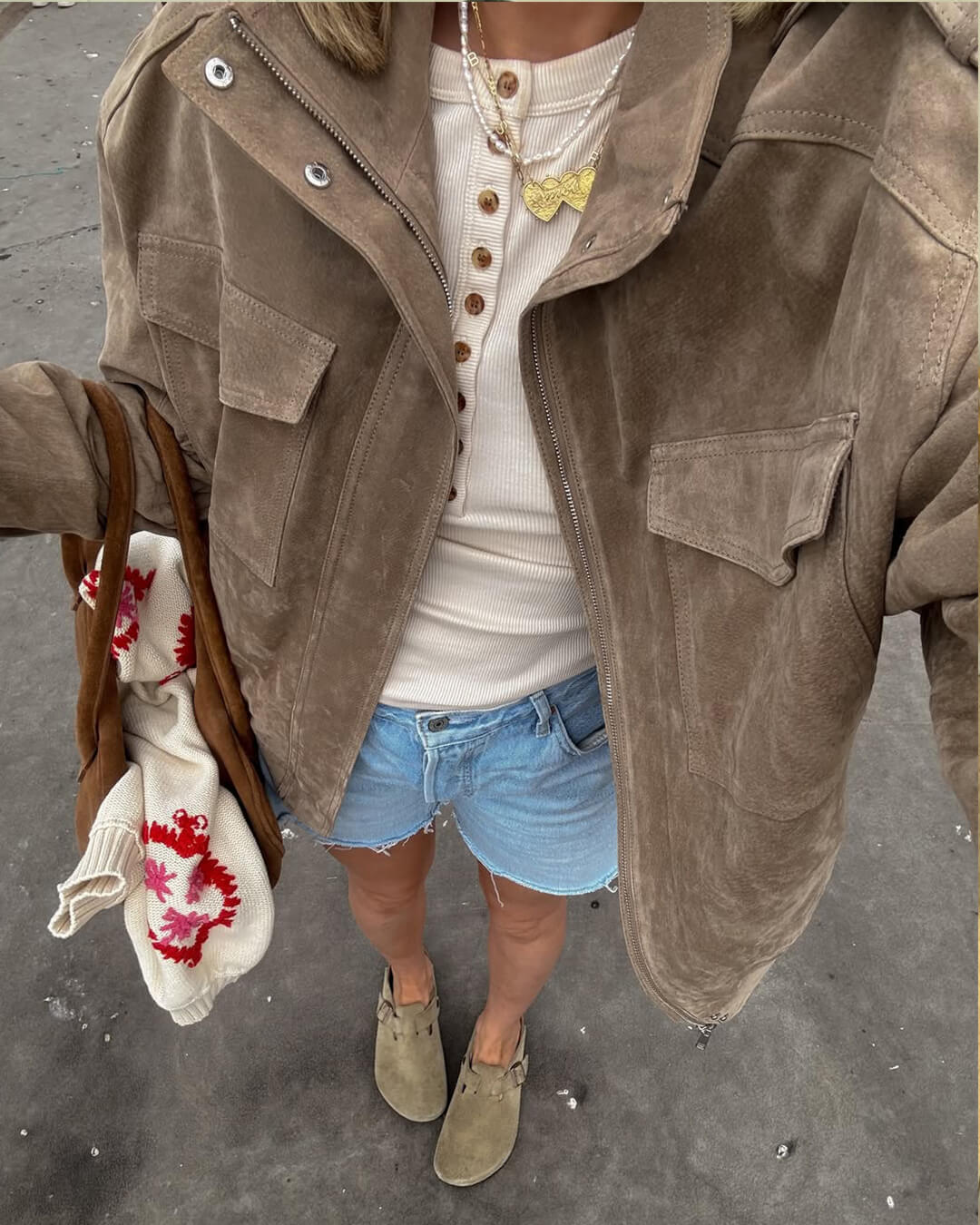 Damen Bomberjacke mit langen Ärmeln und Taschen