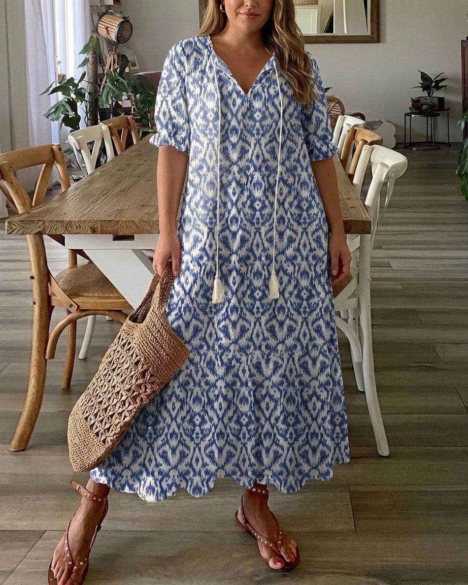 Rosalinde | Boho-Kleid mit Bauch-Kaschierung