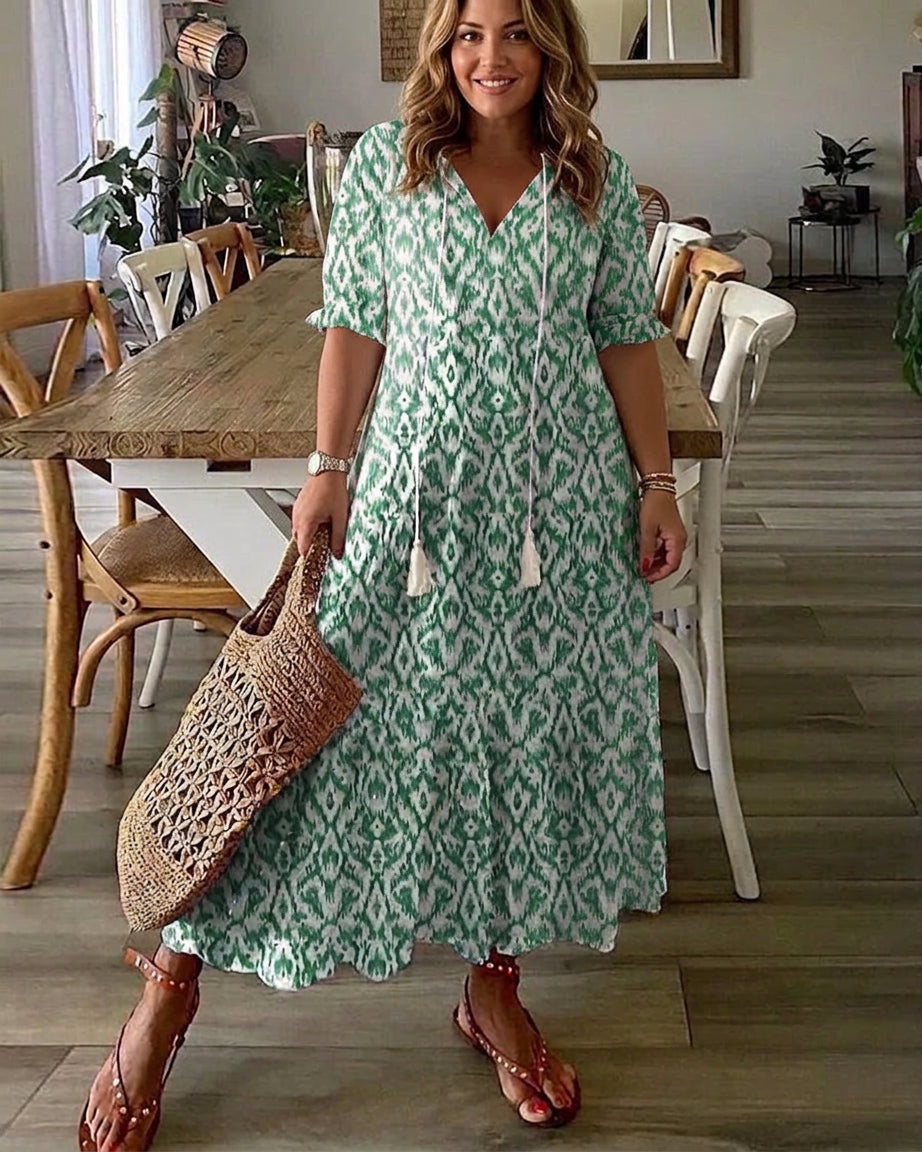 Rosalinde | Boho-Kleid mit Bauch-Kaschierung